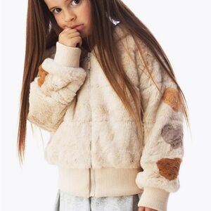 Rockwilde Cozy Faux Fur Tan Hooded Jacket 2T